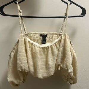 Forever 21 cream crop top